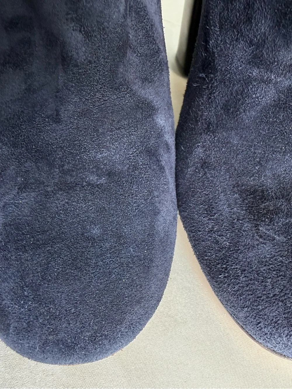 Rag & Bone Hazel Navy Suede Chelsea Ankle Boots Block Heel Size 39